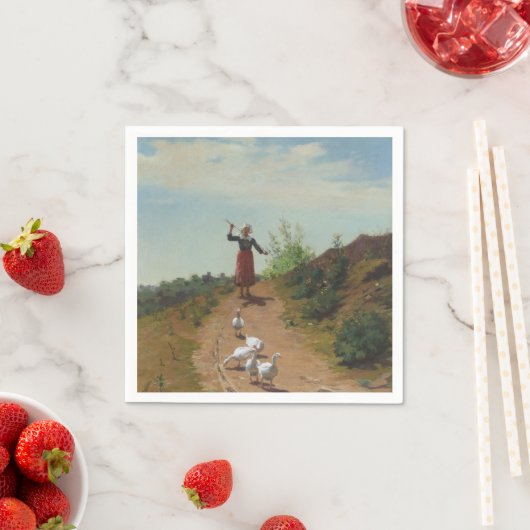 Thuisbrengen van de Ganzenkudde (door Paul Peel) Servet (Insitu)