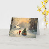 Thuisbrengen van de vakantie Cheer Kaart (Gele Bloem)