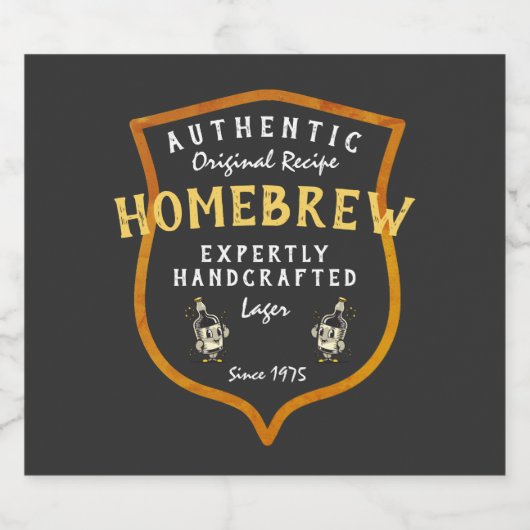 Thuisbrouwsel Echte Originele Recept Logo Crest Bier Etiket (Enkel label)