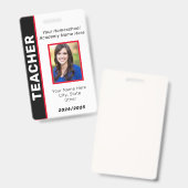 Thuischool Docent ID Badge (Voor- en achterkant)