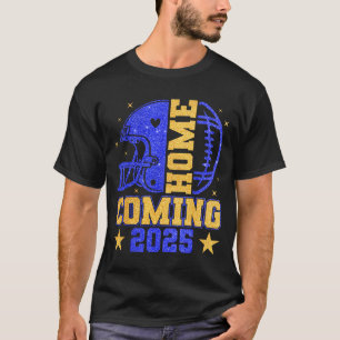 Thuiscoming 2025 Hoco Voetbal Mama Meisje Blauw Go T-shirt