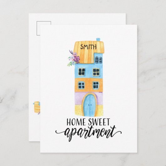 Thuiscompartiment Verplaatsend Briefkaart (Voorkant / Achterkant)