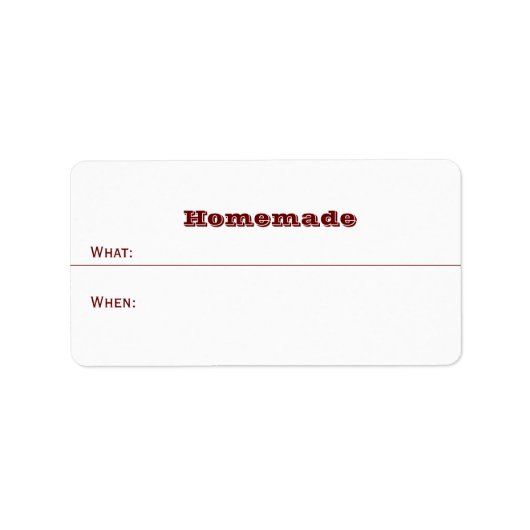 Thuisconserven Homemade Mason Jar Dated Food Etiket (Voorkant)