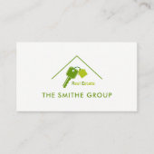 Thuisdak en sleutels van onroerend goed visitekaartje (Voorkant)