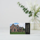 Thuisdakbedekking of dakdekker visitekaartje (Staand voorkant)