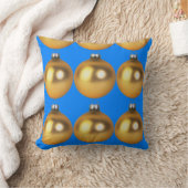 Thuisdecoratie van gouden en blauwe kerstFeestdage Kussen (Deken)