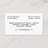 Thuisdecoratie Visitekaartje (Achterkant)