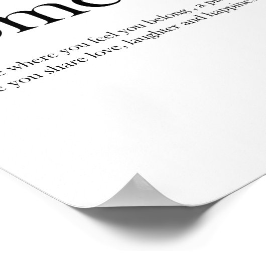 Thuisdefinitie typografie poster (Hoek)