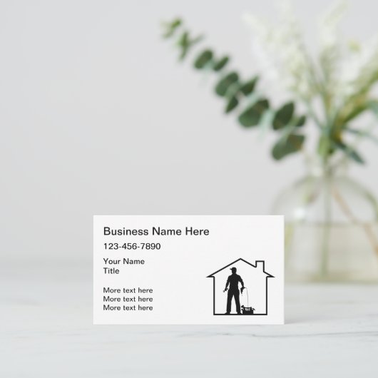 Thuisdiensten en bouw Visitekaartjes (Staand voorkant)