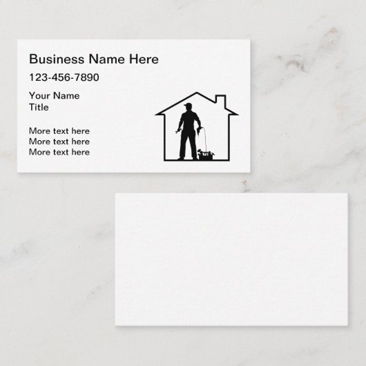 Thuisdiensten en bouw Visitekaartjes (Voorkant / Achterkant)