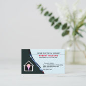 Thuiselektrische service Ervaar elektricien Visitekaartje (Staand voorkant)