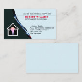 Thuiselektrische service Ervaar elektricien Visitekaartje (Voorkant / Achterkant)