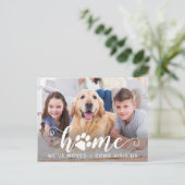 Thuisfoto We hebben de aankondiging van Dog Pet Mo Briefkaart (Staand voorkant)