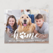 Thuisfoto We hebben de aankondiging van Dog Pet Mo Briefkaart (Voorkant)