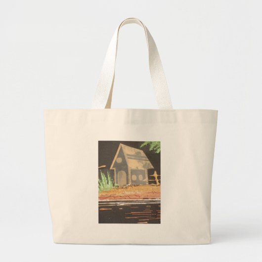 Thuisfoto's met zelfgemaakte kunst grote tote bag (Voorkant)