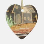 Thuisfoto's met zelfgemaakte kunst keramisch ornament (Rechts)