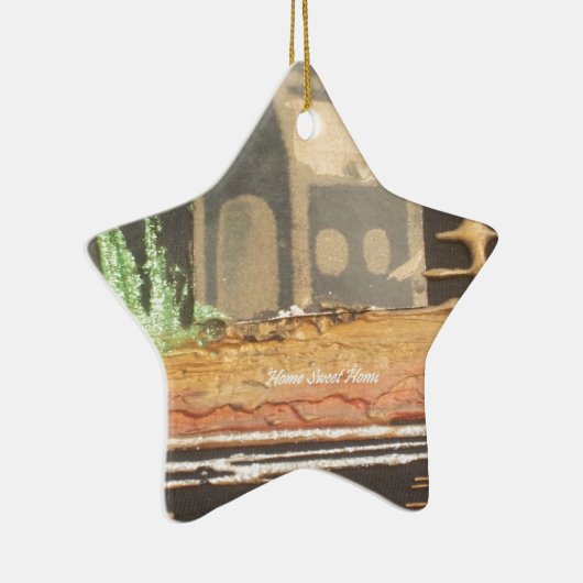 Thuisfoto's met zelfgemaakte kunst keramisch ornament (Rechts)