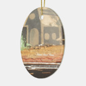 Thuisfoto's met zelfgemaakte kunst keramisch ornament (Links)