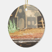 Thuisfoto's met zelfgemaakte kunst keramisch ornament (Links)