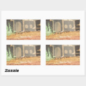 Thuisfoto's met zelfgemaakte kunst rechthoekige sticker (Vel)