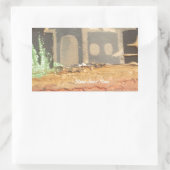 Thuisfoto's met zelfgemaakte kunst rechthoekige sticker (Tas)