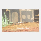 Thuisfoto's met zelfgemaakte kunst rechthoekige sticker (Voorkant)