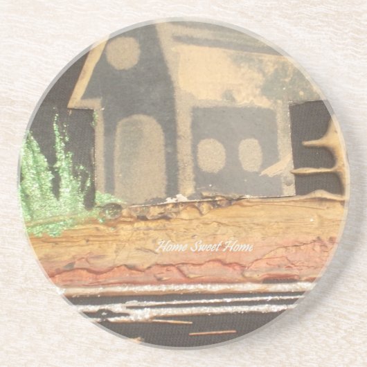 Thuisfoto's met zelfgemaakte kunst zandsteen onderzetter (Voorkant)