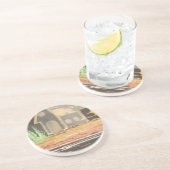 Thuisfoto's met zelfgemaakte kunst zandsteen onderzetter (Zijkant)