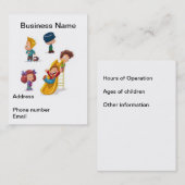 Thuisgebaseerde kinderzorg visitekaartje (Voorkant / Achterkant)