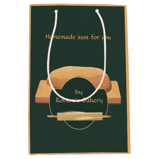 Thuisgeblazen bakkerijpictogram Gift Bag Medium Cadeauzakje (Voorkant)