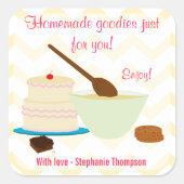 Thuisgebloed goostercadeLabel Vierkante Sticker (Voorkant)