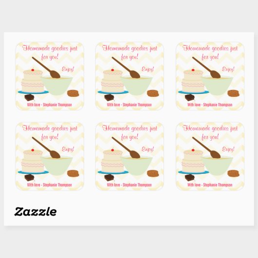 Thuisgebloed goostercadeLabel Vierkante Sticker (Vel)