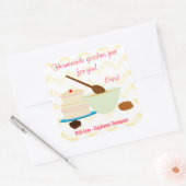 Thuisgebloed goostercadeLabel Vierkante Sticker (Envelop)