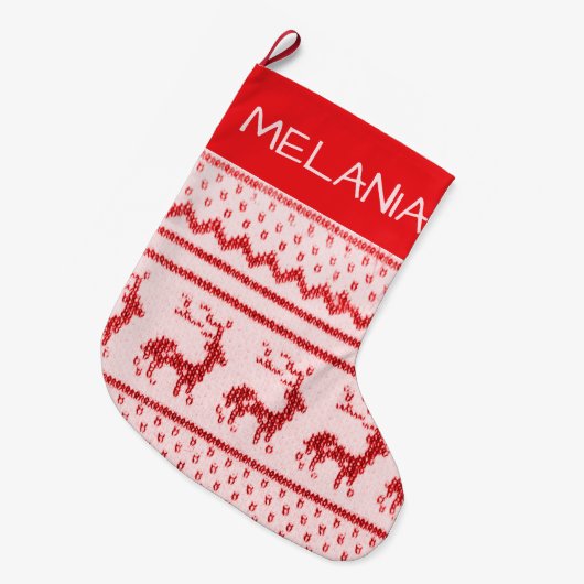 Thuisgebreide kerstcadeaus grote kerstsok (Voorkant (Hangend))