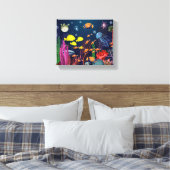 Thuisgebruik van onderwater Zee | Canvas Print (Insitu (Slaapkamer))