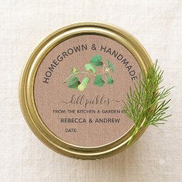 Thuisgekweekte & Handgemaakte Dill Pickle Kraft Pa Ronde Sticker