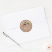 Thuisgekweekte & Handgemaakte Kersenjam Kraft Papi Ronde Sticker (Envelop)
