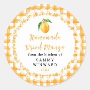 Thuisgemaakt Gedroogd Mango Snack Etiket