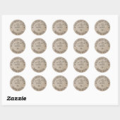 Thuisgemaakt met Liefde Rustieke Jute Jam Potlabel Ronde Sticker (Vel)