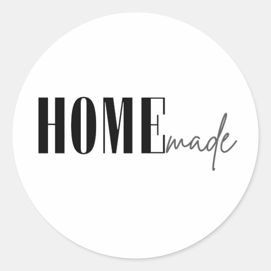 Thuisgemaakt Ronde Sticker (Voorkant)