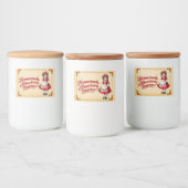 Thuisgemaakte Aardbeienjam - Vintage Voedselcontainer Etiket (Flessen)