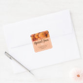 Thuisgemaakte abrikozenjam vierkante stickers (Envelop)