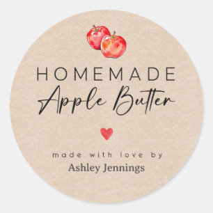 Thuisgemaakte Appelboter Labels Gemaakt met Lief