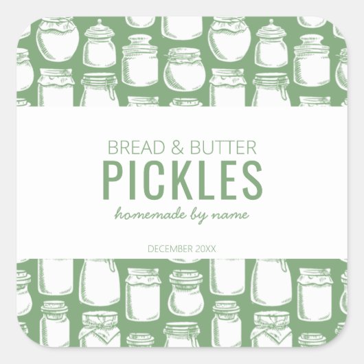 Thuisgemaakte Augurk Sticker (Voorkant)