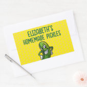 Thuisgemaakte augurken rechthoekige sticker (Envelop)