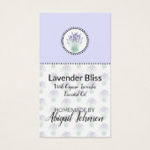 Thuisgemaakte bad- en lichaamslabel Lavendel | Gif Visitekaartje (Voorkant)