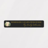 Thuisgemaakte Bloemkoolpickles Dun Etiket Labels (Design 1)