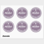Thuisgemaakte bosbessenvruchtenjam ronde sticker (Vel)