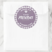 Thuisgemaakte bosbessenvruchtenjam ronde sticker (Tas)