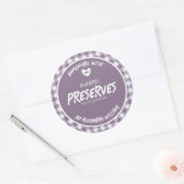Thuisgemaakte bosbessenvruchtenjam ronde sticker (Envelop)